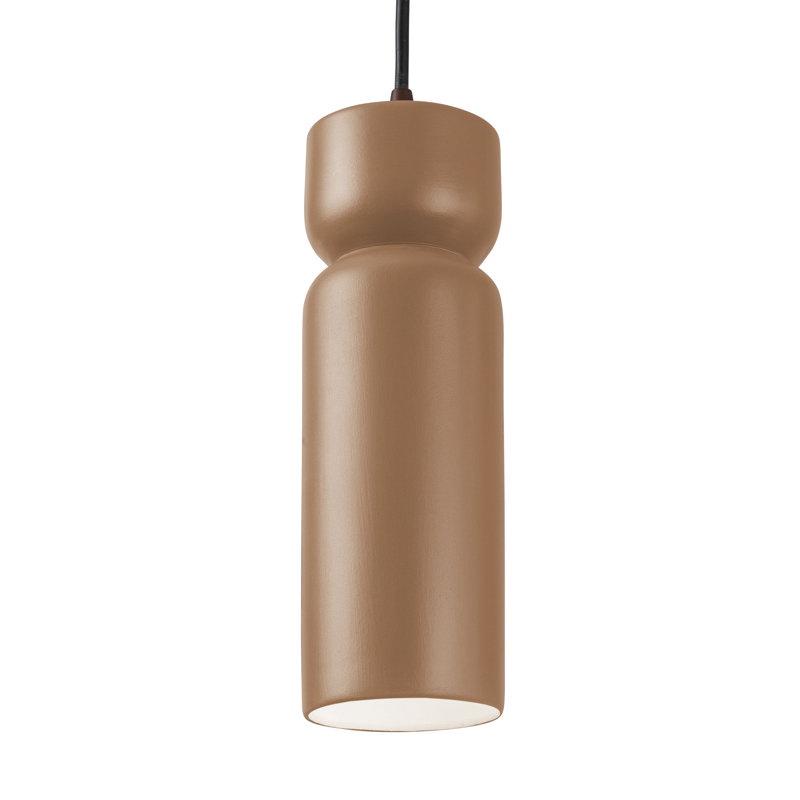 Luminaire suspendu simple en forme de sablier Breeona, Reflet de piscine, Bronze foncé