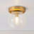 Aurevia 1-Light Bubble Glass Flush Mount Ceiling Light