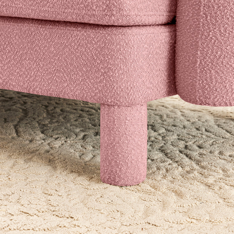 Repose-pieds en polyester, Rose