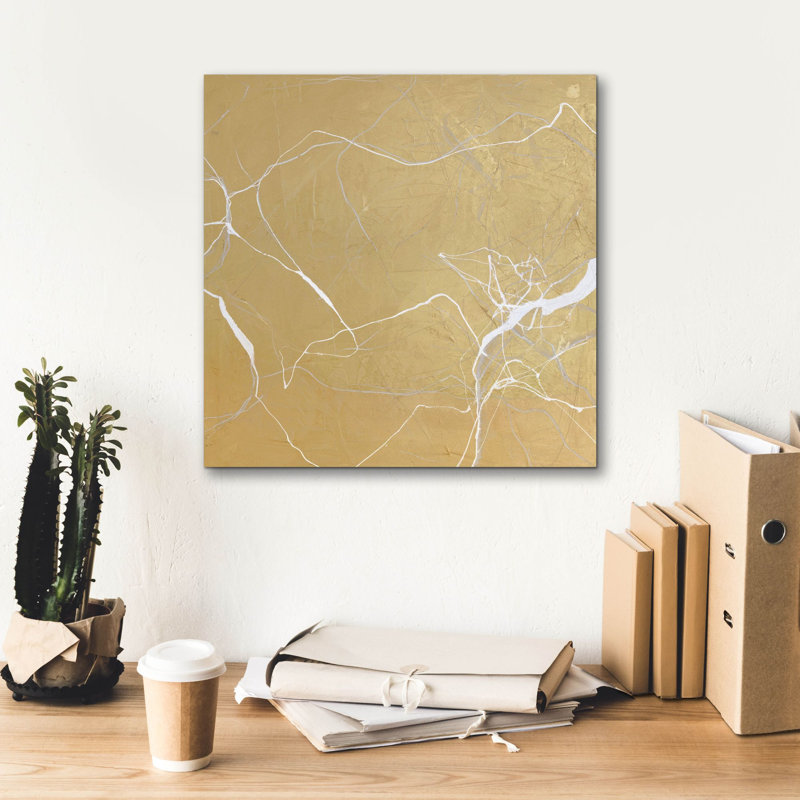  «Gold Marble Variation» par Design Fabrikken, art mural sur toile, H 18 po x l 18 po