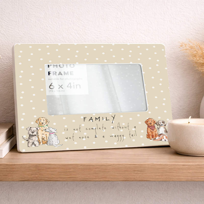 At Home With Paws Beige Ceramic Picture Frame
