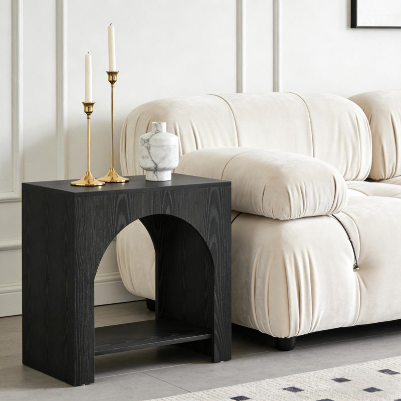 Tables de bout en bois noir de qualité supérieure, style moderne pour la maison