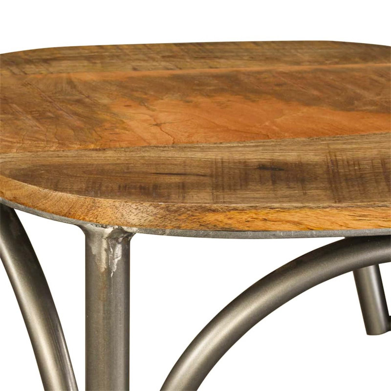 Ordway Solid Wood Bar Stool with Steel Frame