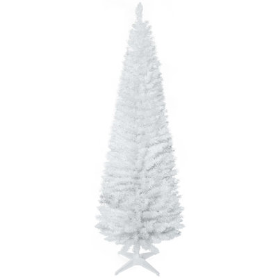 6' Artificial Pencil Christmas Tree, Slim Xmas Tree with 390 Realistic Branch Tips
