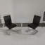 Ensemble de table de salle à manger 31,5 "en noyer circulaire, table à manger tulipe, table de salle à manger pour 2 à 4 personnes et 2 chaises de salle à manger en métal noir-1184165798-1184165799-1184165800