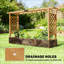 Boîte à fleurs en bois, jardinière en treillis, lit de jardin surélevé