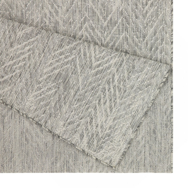 Silver Indoor/Outdoor Area Rug, Rectangle 5'3" x 7'3"