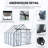 8X8 FT Double Door Polycarbonate Greenhouse Raised Base And Anchor Aluminum Heavy Duty Walk-In Greenhouses For Outdoor Backyard In All Season,Black-125113372-125113370