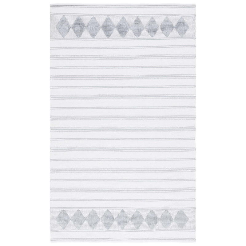 Breckenridge Flat Weave Cotton Geometric Rug, Rectangle 5' x 8'