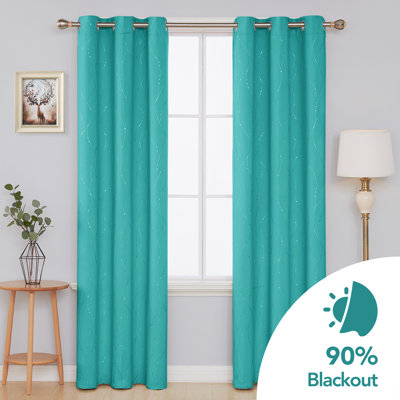 Ensemble de rideaux en polyester 2 pièces
