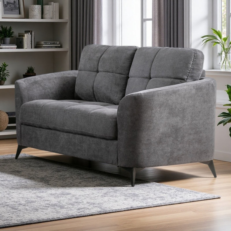 Causeuse en tissu 60 po, Gris