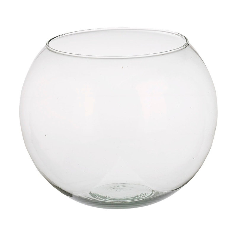 Vase de table en verre Tahiri, H 15 po x l 15 po x P 12 po