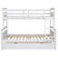 Lit simple superposé simple avec échelle, lit gigogne simple, barrière de sécurité, blanc