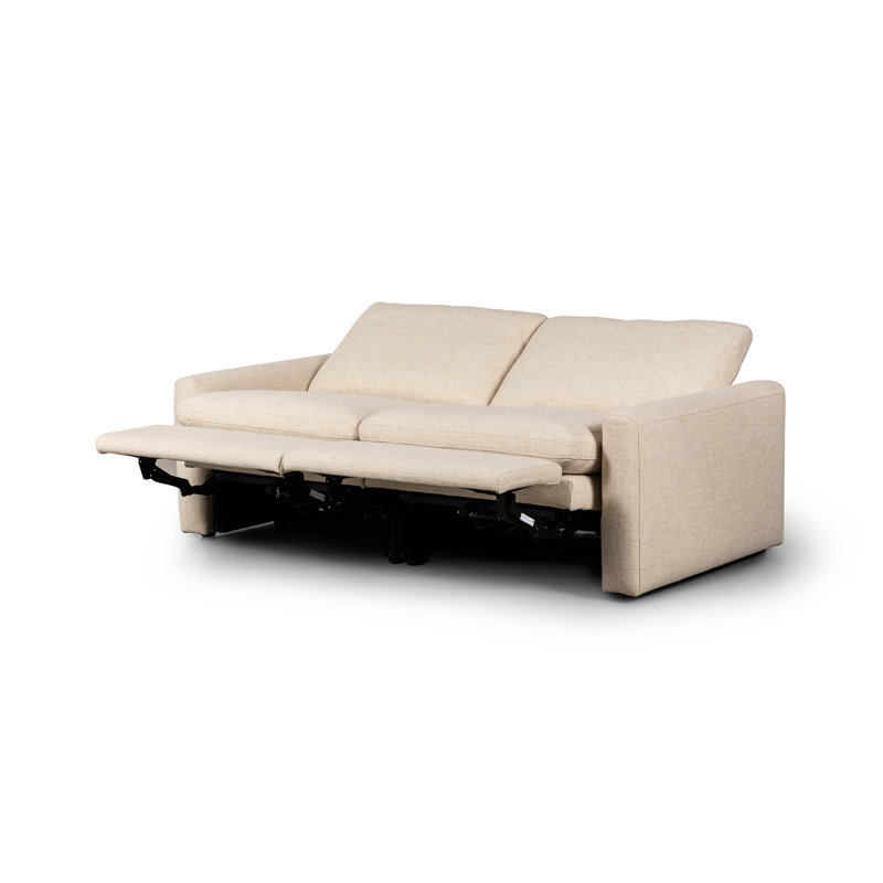 Tillery 78" Upholstered Power Reclining Loveseat, Antigo Natural Performance Weave