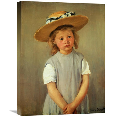 " Child With Straw Hat " by Mary Cassatt Painting Print