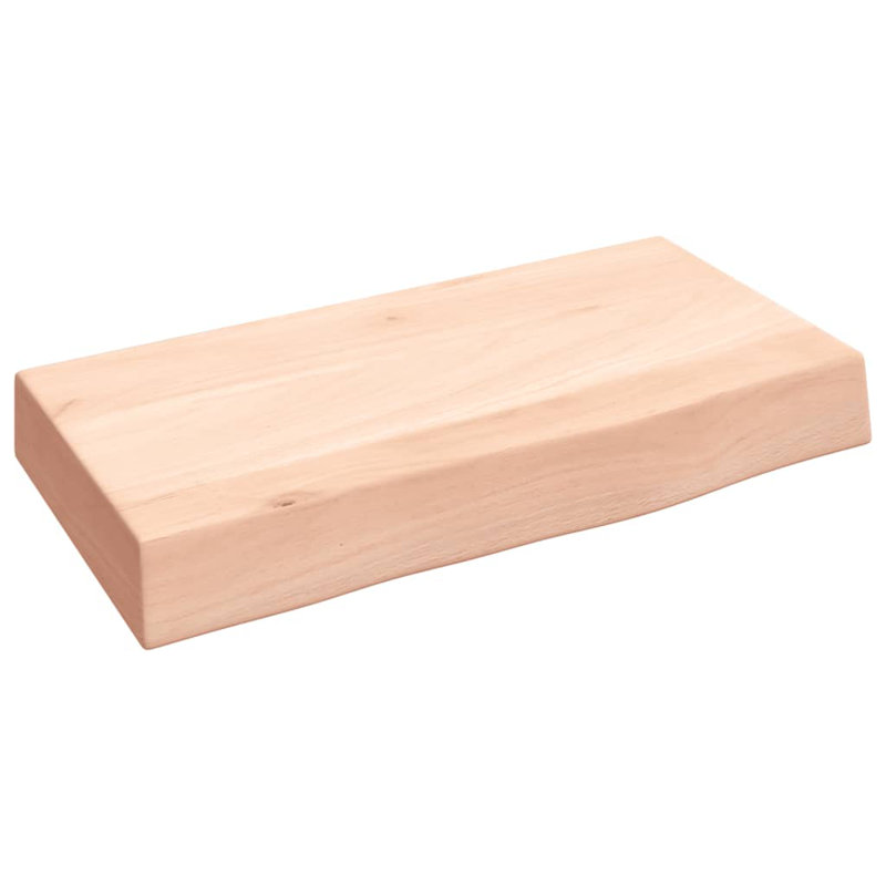 Flagstaff Oak Solid Wood Floating Shelf, 6cm H x 40cm W x 20cm D