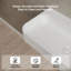 Lavabo mural cannelé MonBlari 24 po x 16 po en surface solide, blanc mat-131976940-131976942