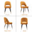 Adolina Modern Velvet Dining Chair Upholstered Armchair with Metal Legs-306547003