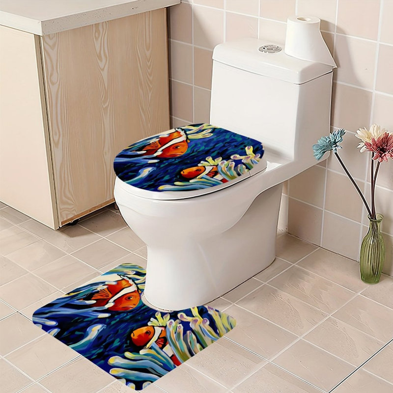 Deux tapis de bain aquarelle de tortue de mer double, pour le décor de douche