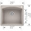 Diamond SILGRANIT 25" L X 22" W Drop-in/Undermount Kitchen Sink-2111651126-2095766027