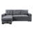 95"W Woven Fabric Reversible Sleeper Sectional Sofa With Storage Chaise Cup Holder Charging Ports And Pockets-1671188364