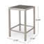 Table de bar d'extérieur en aluminium 43 po avec plateau en rotin PE