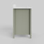 Meuble-lavabo simple festonné 36 pouces - Satin olive - Avec plateau - Boutons dorés-1938036698-1938036699