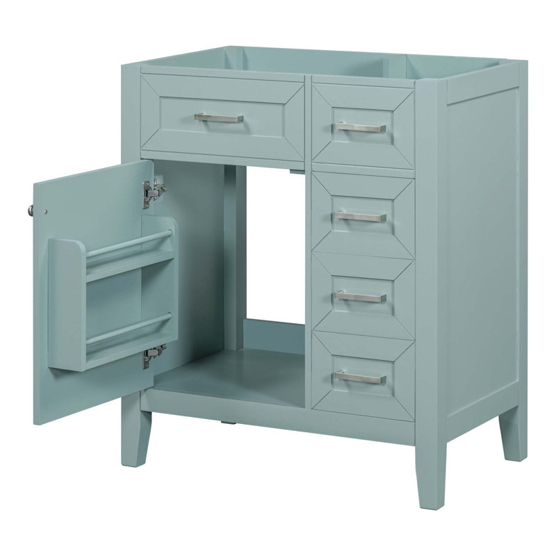 (Base seulement) Meuble-lavabo avec tiroirs 30 po sans lavabo, Vert