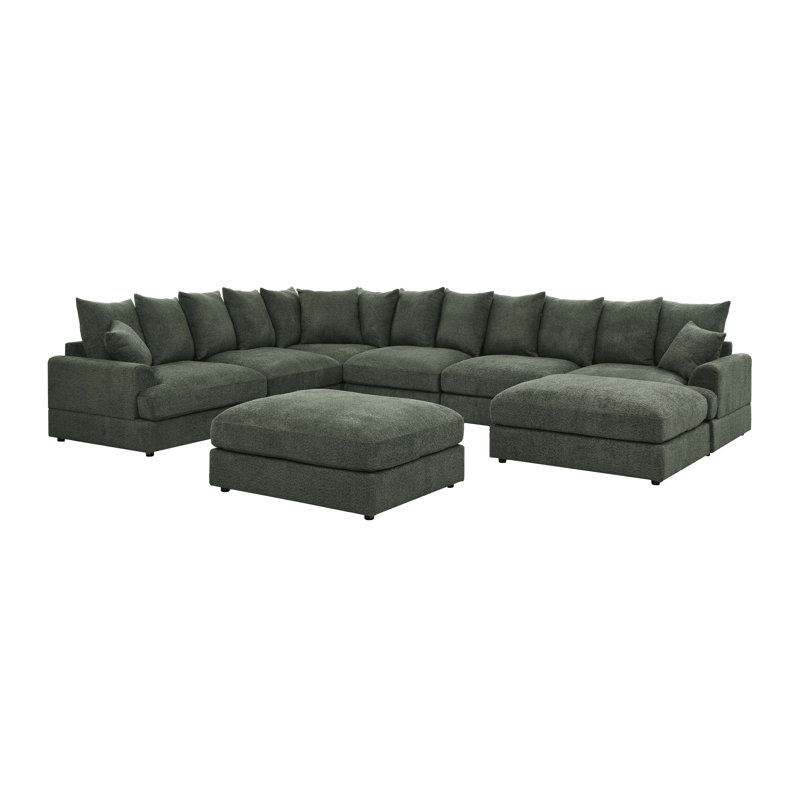 Arden Cloud Modular Sectional, Green