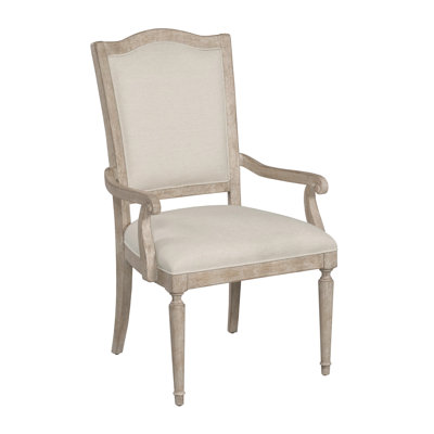 Chaise avec accoudoirs rembourrée Daniella - Brun