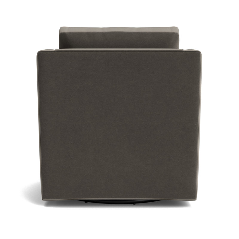 Gigi No Skirt Full Swivel Chair, Performance Velvet - Graphite