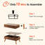 Table basse à rallonge en bois manufacturé avec rangement Addalin-22013722