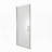 24 inch x 72 inch Brushed Nickel Aluminum Frame Half Frame Pivot Shower Door with 1/4 inch Tempered Glass and Explosion Proof Film