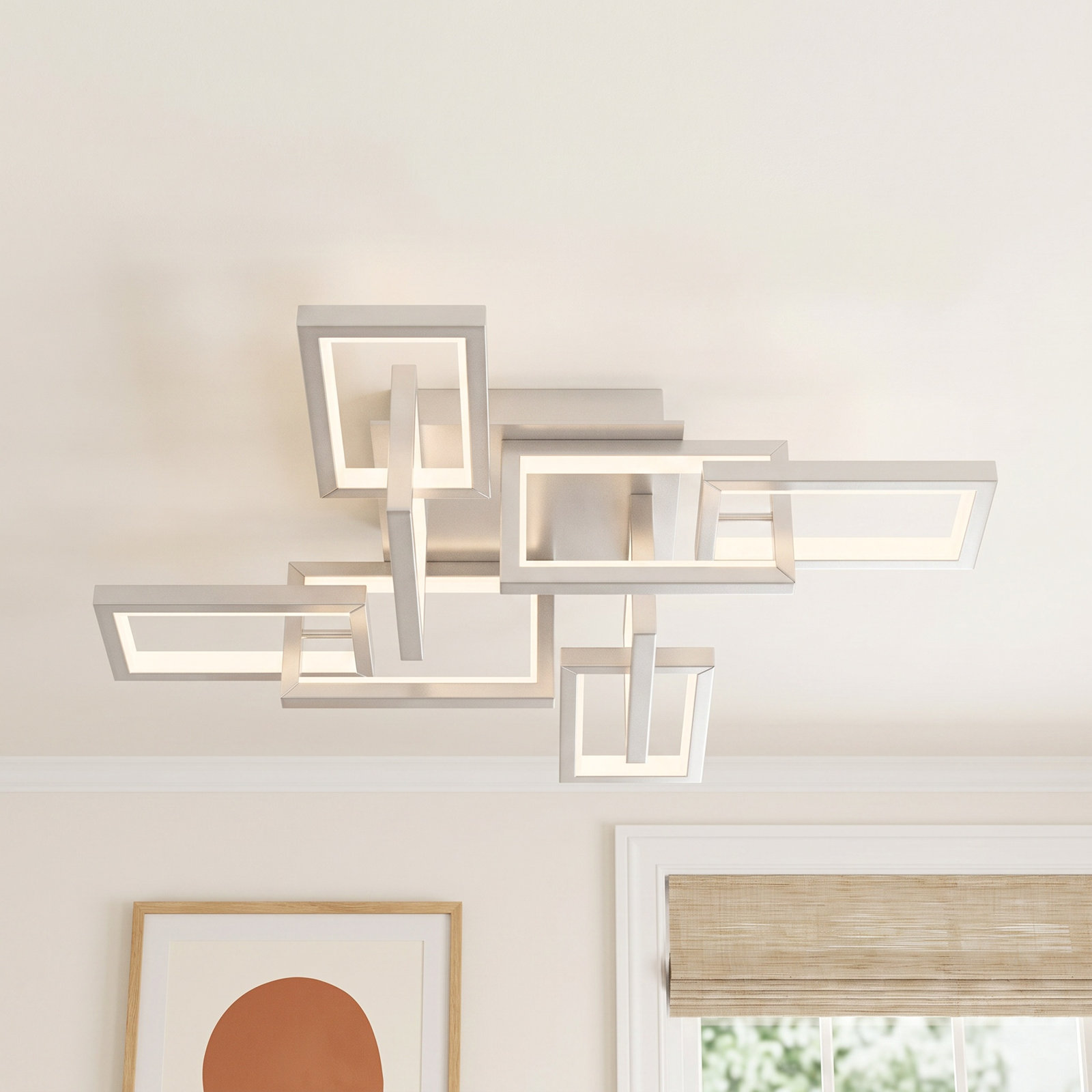 Sataria 8 Light Metal LED Flush Mount