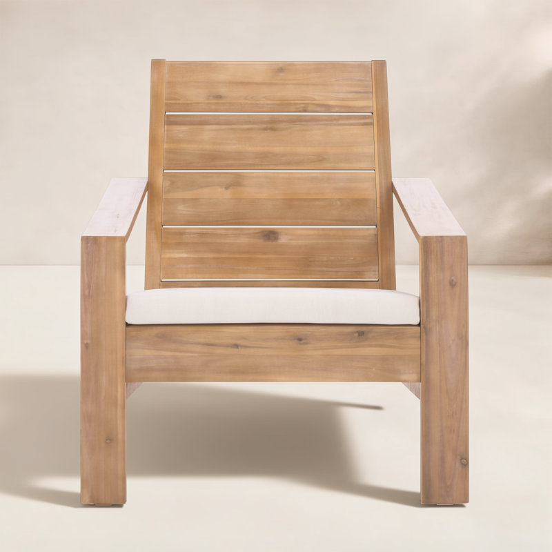 Chania Adirondack Chair, Oak / Cream
