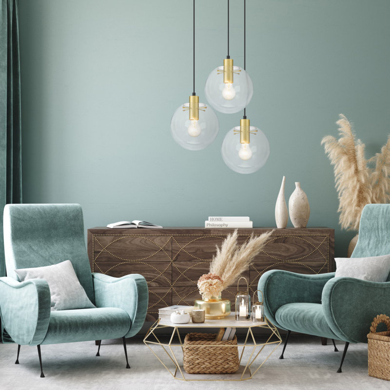 Neston 1 - Light Single Pendant, Gold, 155cm H x 30cm W x 30 cm D