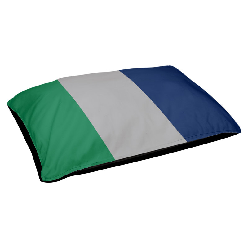 Coussin Designer, Moyen (L 30 po x l 40 po), Vert / gris froid / bleu