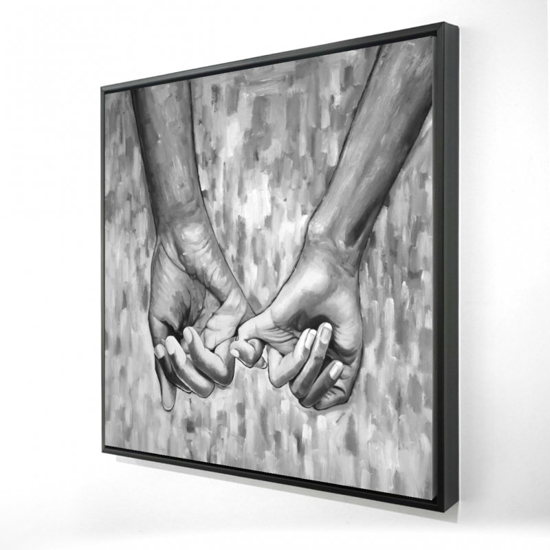 Toile encadrée grise connectée - Figurative