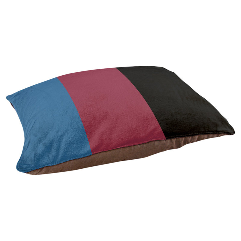 Coussin pour chien hockey Las Vegas, Grand (l 50 po x P 40 po x H 17 po), Bleu / bourgogne / noir