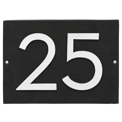 Plaque d’adresse murale sur 1 ligne flottante