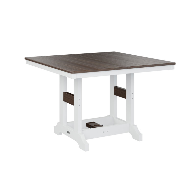 Table de bar carrée 44 po Berlin Gardens Garden Classic, H 39,5 po x l 44 po x P 44 po, Imbuia