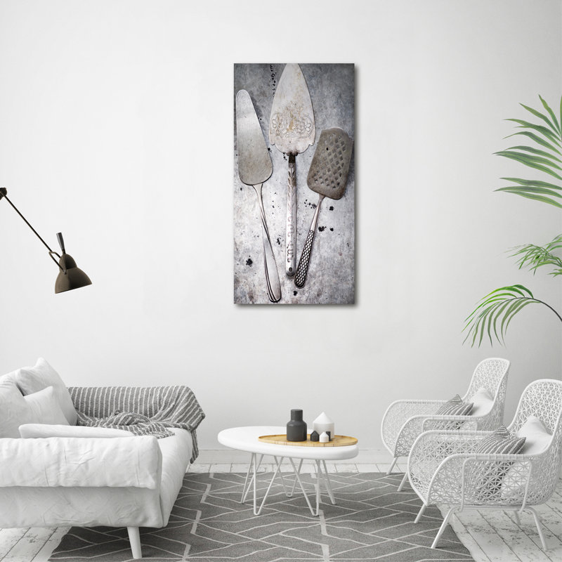 Metal Cutlery - Wrapped Canvas Print