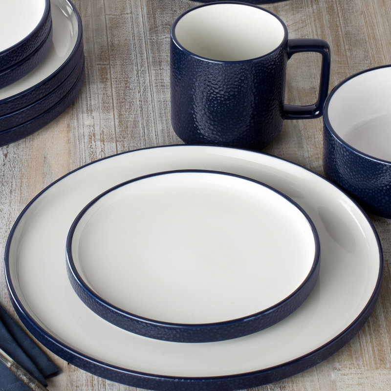 Noritake Colortex Stone 4-Piece Place Setting, Service for 1, Navy