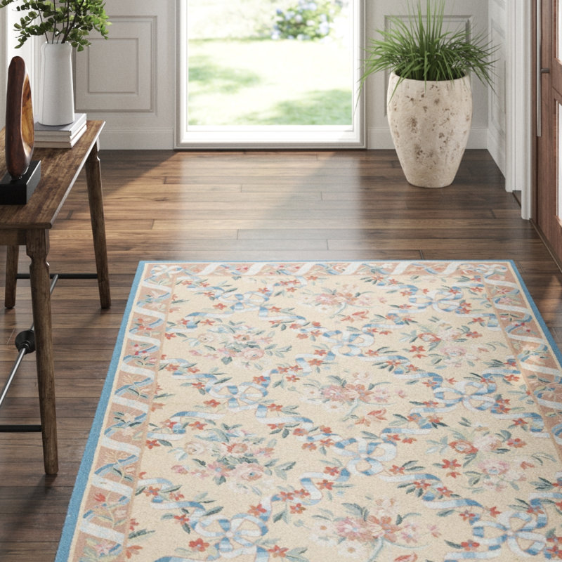 Hand-Knotted High-Quality Beige Area Rug