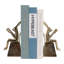 Serre-livres décoratifs en forme de lapin pour la maison et le bureau - Serre-livres animaux modernes pour une touche d'élégance sur une étagère ou un bureau - Lot de 2, 12,5 cm, doré