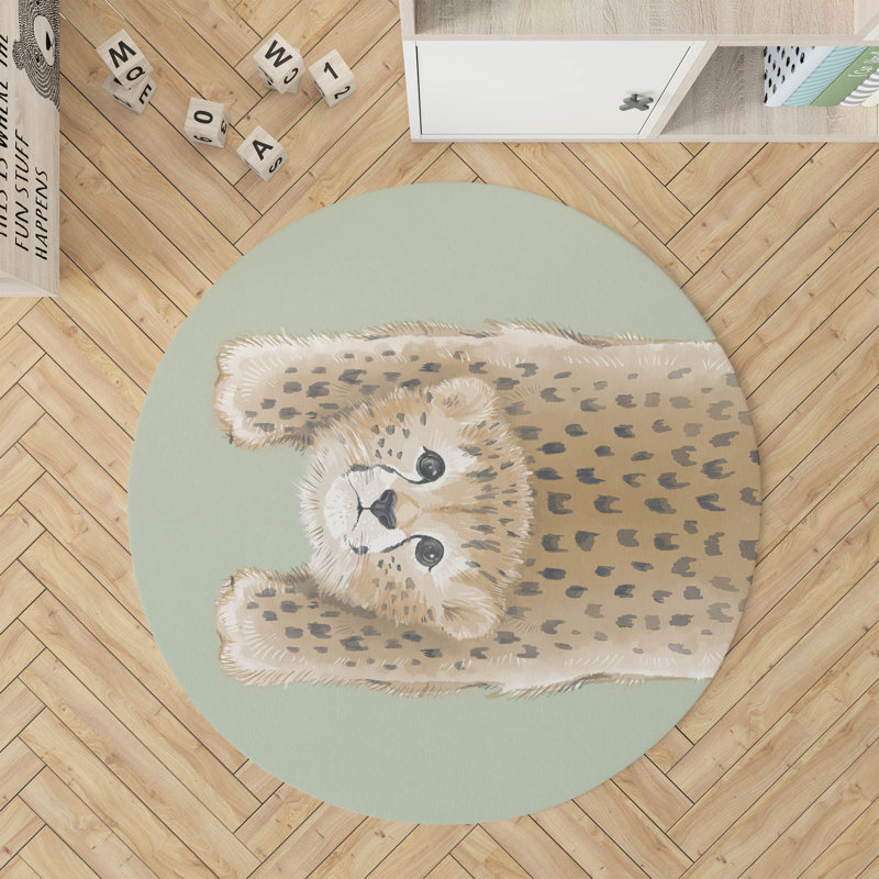Tapis de jeu Lil Liling Leopard Kids, Sauge