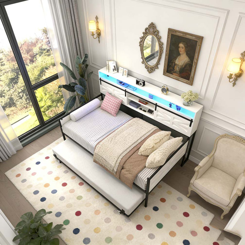 Lit de jour simple avec couchette