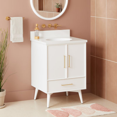 24" Novak Single Bathroom Vanity Set with Oval Undermount Sink