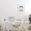 Floral Menorah Happy Hanukkah, reproduction encadrée sous verre, conception de JJ Design House LLC-65473034-65473029