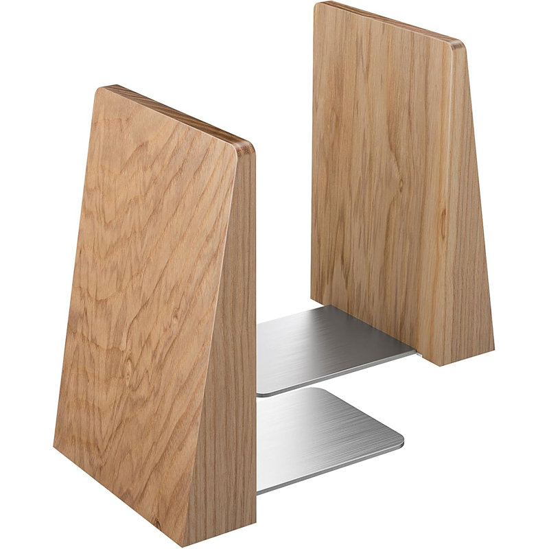 Serre-livres en bois de frêne Serre-livres robustes faits à la main pour tablettes